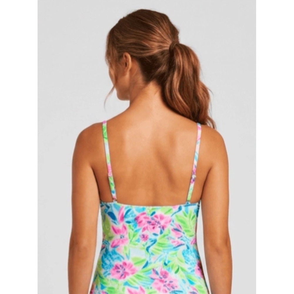 Stella Parker swim Top Tankini bright Colorful Pink Blue Green size XL NWOT - Picture 6 of 6